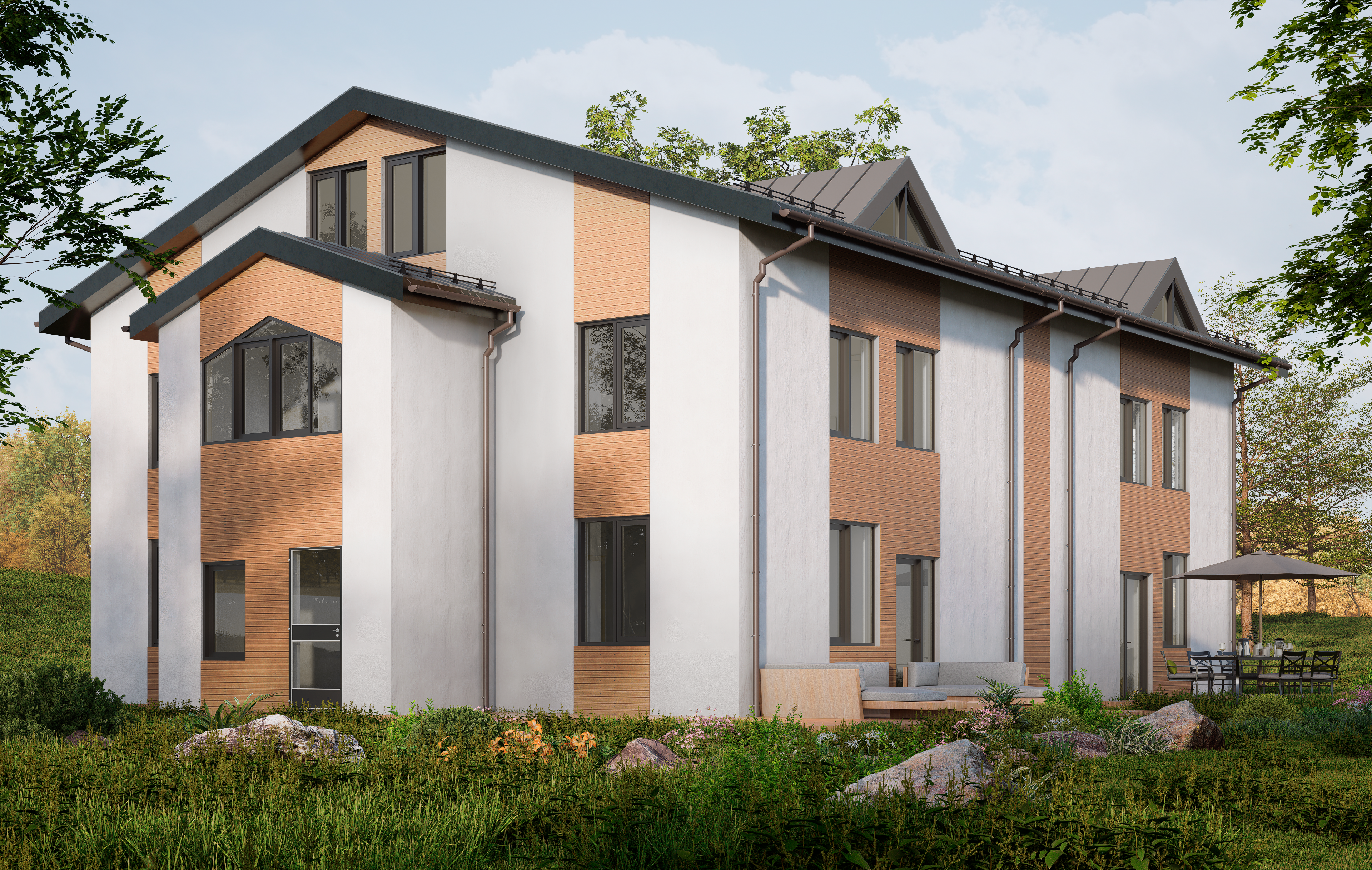 Офисный центр из стекла